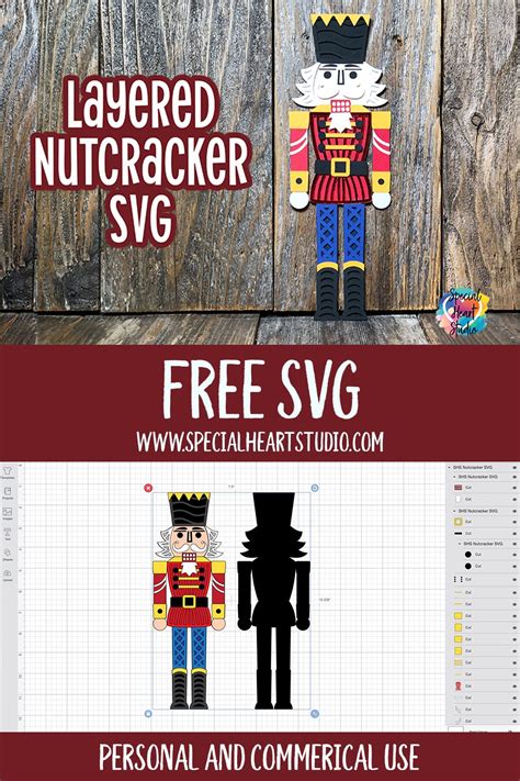Download Free Nutcracker Layered SVG Cut File Silhouette DXF Files
