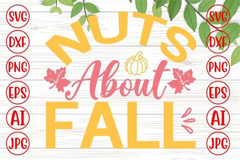 Download Free Nuts about fall SVG Commercial Use