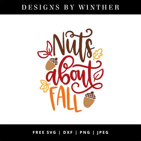 Download Free Nuts about fall SVG DXF Files