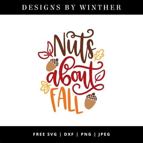 Download Free Nuts about fall SVG Images