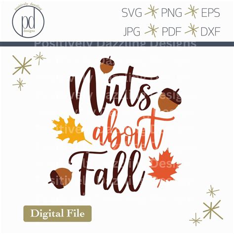 Download Free Nuts about fall SVG Printable
