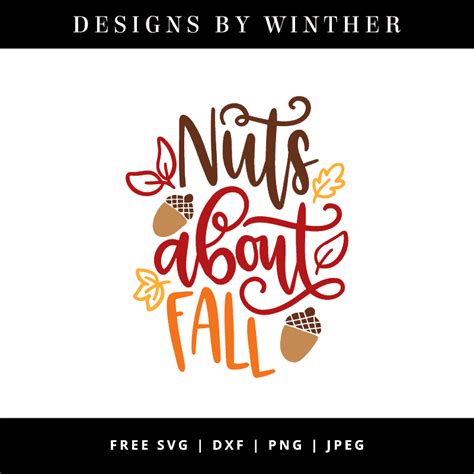 Download Free Nuts about fall svg Files Free PSD Mockups