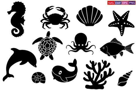 Download Free Ocean Animals Bundle, SVG Files, DXF Files, Cuttable Files For Crafts