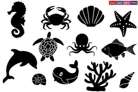 Download Free Ocean Creatures SVG Bundle Files DXF Files