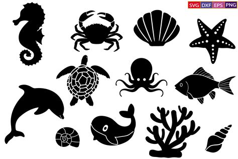 Download Free Ocean Creatures SVG Bundle Files for Cricut