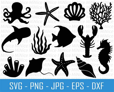 Download Free Ocean Creatures SVG Bundle Images