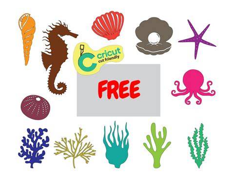 Download Free Ocean Creatures SVG Bundle for Cricut