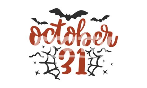 Download Free October 31 SVG Cut File Printable