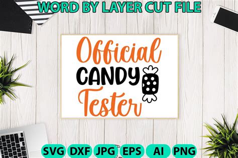 Download Free Official Candy Tester SVG Cut File Files Free PSD Mockups
