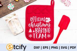 Download Free Official Christmas Baking Team SVG Cut File Printable