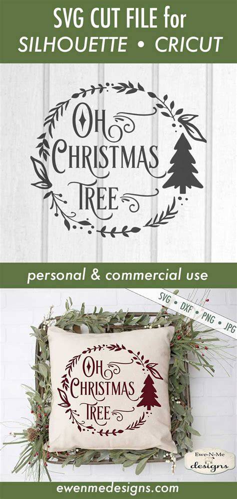 Download Free Oh Christmas Tree SVG File Commercial Use DXF Files
