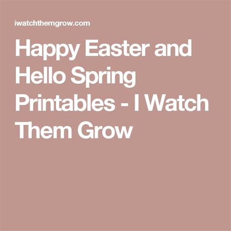 Download Free Oh Hello Spring Happy Easter Flower Crafts