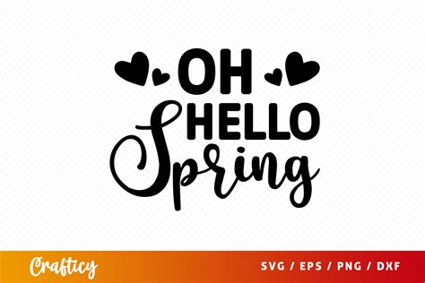 Download Free Oh Hello Spring Happy Easter Flower Cricut SVG