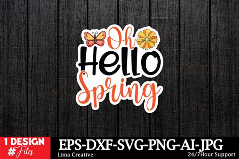 Download Free Oh Hello Spring Happy Easter Flower Files For Crafts