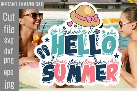 Download Free Oh Hey Summer SVG Cut File Files Free PSD Mockups