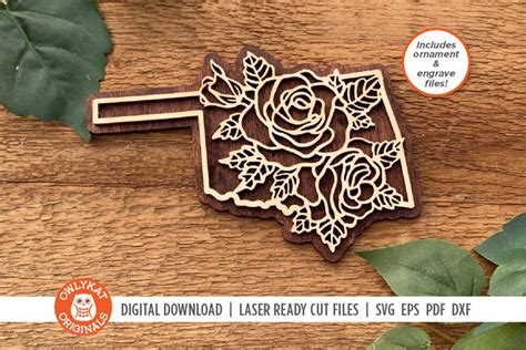 Download Free Oklahoma Rose SVG Cut File Files For Crafts