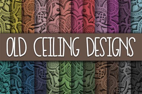 Download Free Old Ceiling Patterns Digital Paper Commercial Use For Crafts