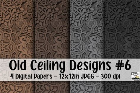 Download Free Old Ceiling Patterns Digital Paper Crafts
