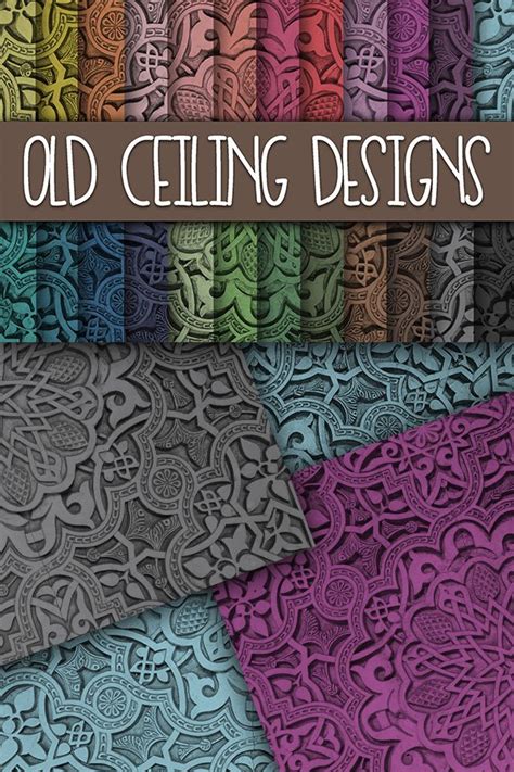 Download Free Old Ceiling Patterns Digital Paper Cut Files