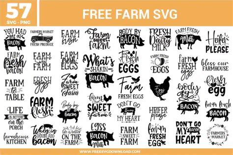 Download Free On The Farm SVG Files For Crafts