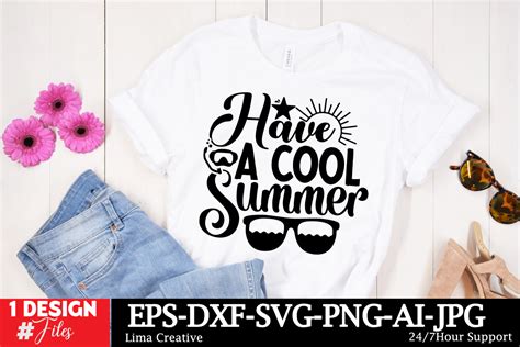 Download Free One Cool Chick Summer SVG Cut File For Crafts