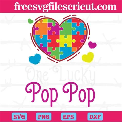 Download Free One Lucky Pop Pop Autism Files For Crafts
