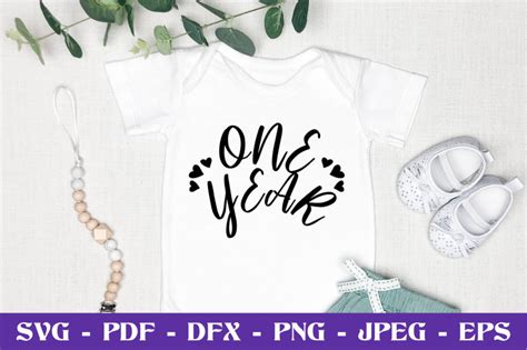 Download Free One year - SVG EPS DXF PNG Cutting File DXF Files