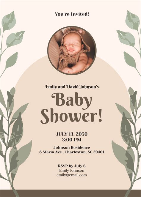 “It’s A Baby Girl!” Free Shower Invitation Card Design Template Ai