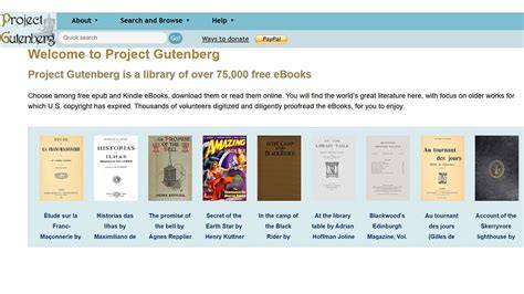 Free Online Books Project Gutenberg