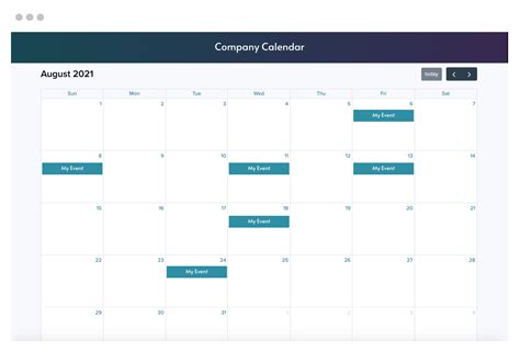 Free Online Calendar For Web Page