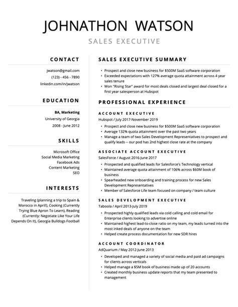 Free Online Resume Samples