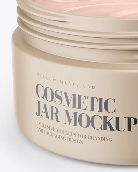 Download Free Opened Matte Cream Jar Mockup PSD PSD Yellowimages PSD Files