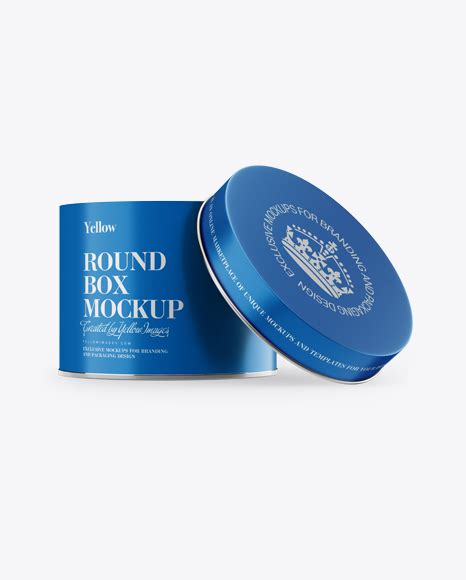 Download Free Opened Matte Metal Round Box Mockup PSD Generator