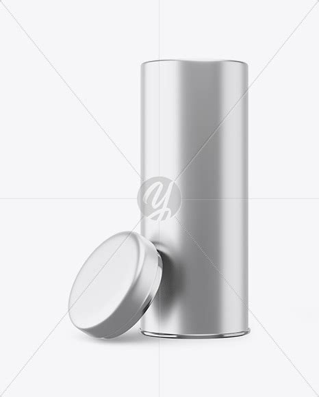 Download Free Opened Matte Metallic Storage Jar Mockup - Front View PSD Generator