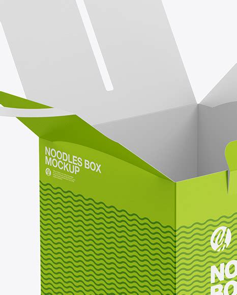 Download Free Opened Matte Noodles Box Mockup PSD Object Mockups PSD Files