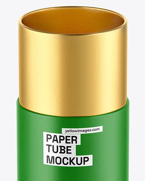 Download Free Opened Matte Paper Tube PSD Object Mockups