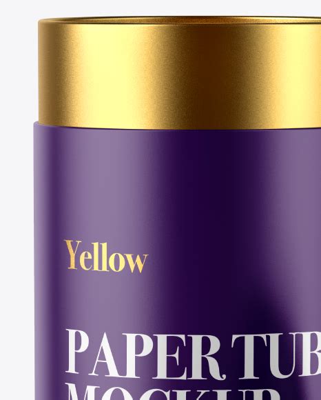 Download Free Opened Matte Paper Tube PSD Yellowimages.com Free Object Mockups