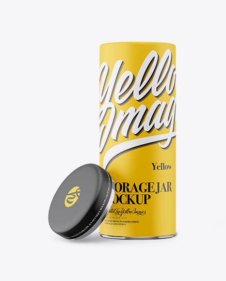 Download Free Opened Matte Storage Jar Mockup - Front View PSD Generator