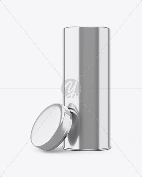 Download Free Opened Metallic Storage Jar Mockup - Front View PSD Generator