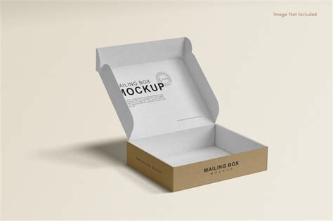 Download Free Opened Paper Mailing Box Mockup PSD Yellowimages