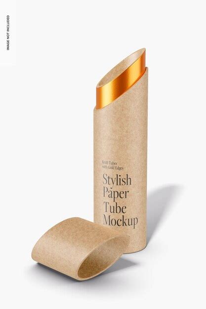 Download Free Opened Paper Tube Mockup - Front View PSD Generator