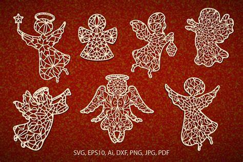 Download Free Openwork angels For Crafts