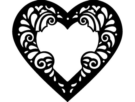Download Free Openwork heart-frame Creativefabrica DXF Files