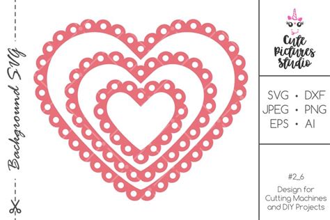 Download Free Openwork heart-frame DXF Files