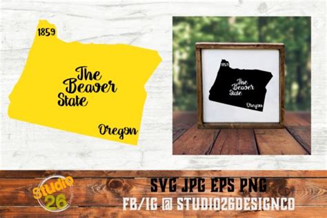 Download Free Oregon - State Nickname & EST Year - 2 Files - SVG PNG EPS for Cricut