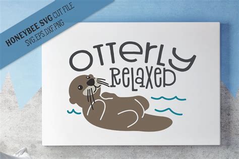 Download Free Otterly Relaxed SVG Cut File Commercial Use