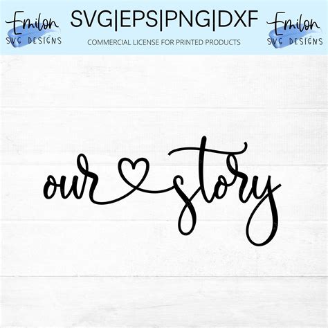 Download Free Our Story SVG Cut Files Commercial Use DXF Files