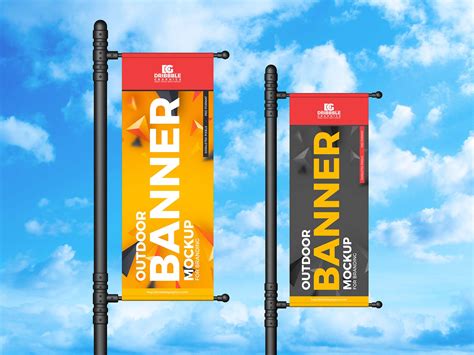 Download Free Outdoor Banner Mockup Set PSD Templates Object Mockups PSD Files