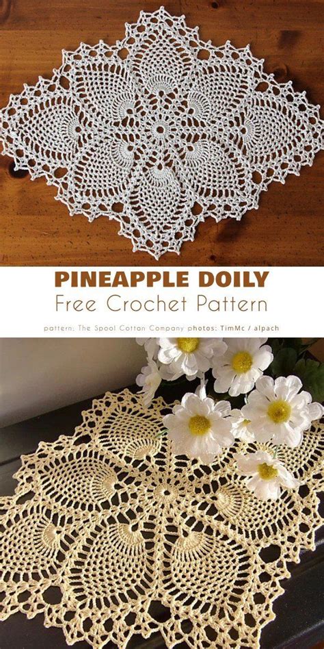 Free Oval Crochet Doily Patterns With Written Instructions