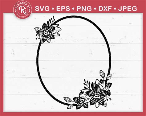 Download Free Oval Monogram Frames | Cut File Commercial Use